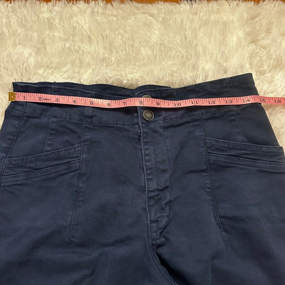 Mica Los Angeles Wide Leg Pants Navy Blue High Rise Trouser Women's 11/30 Work - Picture 7 of 9